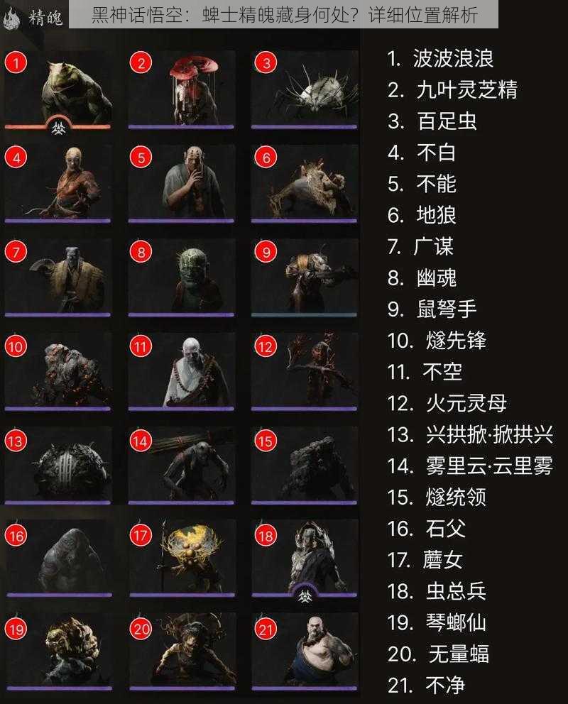 黑神话悟空:蜱士精魄藏身何处?详细位置解析