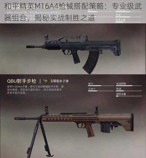 和平精英M16A4枪械搭配策略:专业级武器组合,揭秘实战制胜之道