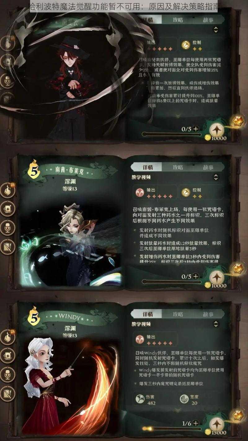 哈利波特魔法觉醒功能暂不可用:原因及解决策略指南