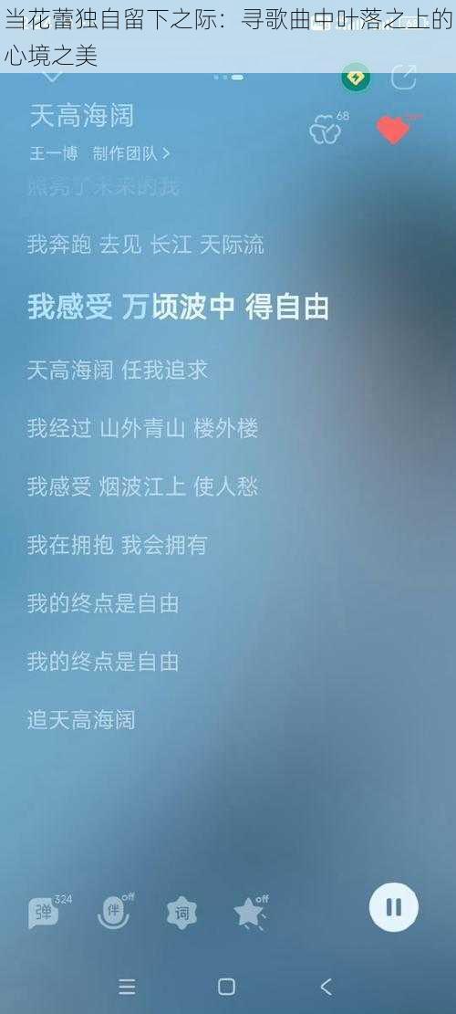当花蕾独自留下之际:寻歌曲中叶落之上的心境之美