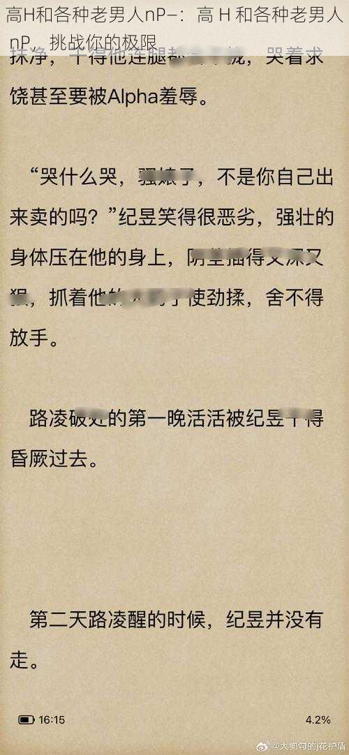 高H和各种老男人nP—:高 H 和各种老男人 nP,挑战你的极限