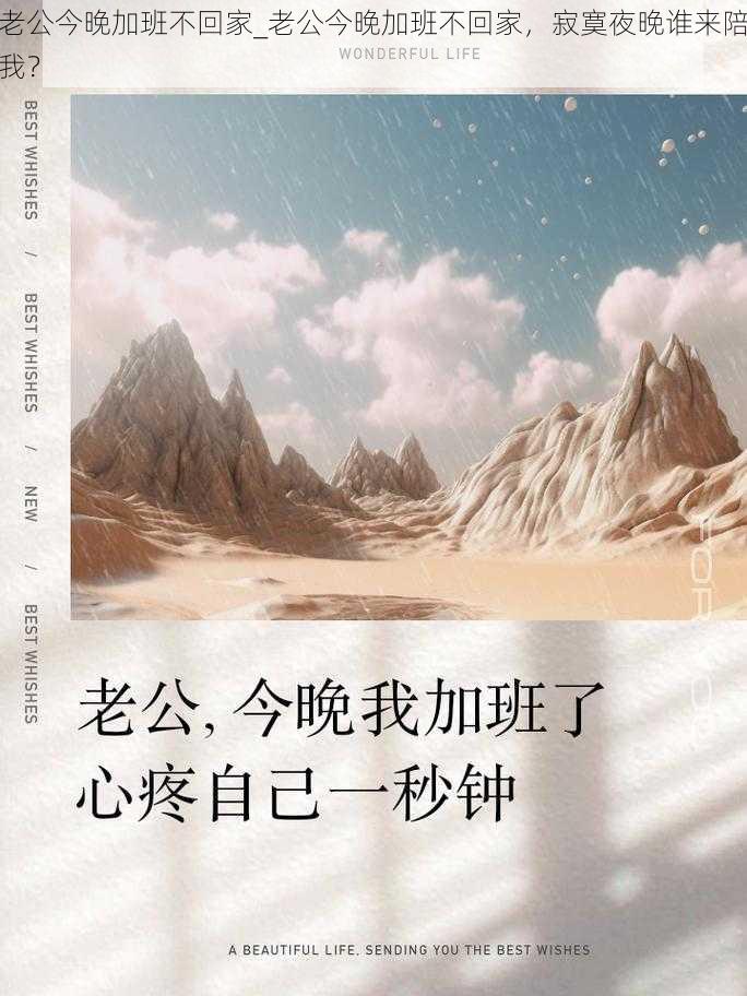 老公今晚加班不回家_老公今晚加班不回家,寂寞夜晚谁来陪我?