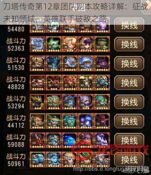 刀塔传奇第12章团队副本攻略详解:征战未知领域,英雄联手破敌之路