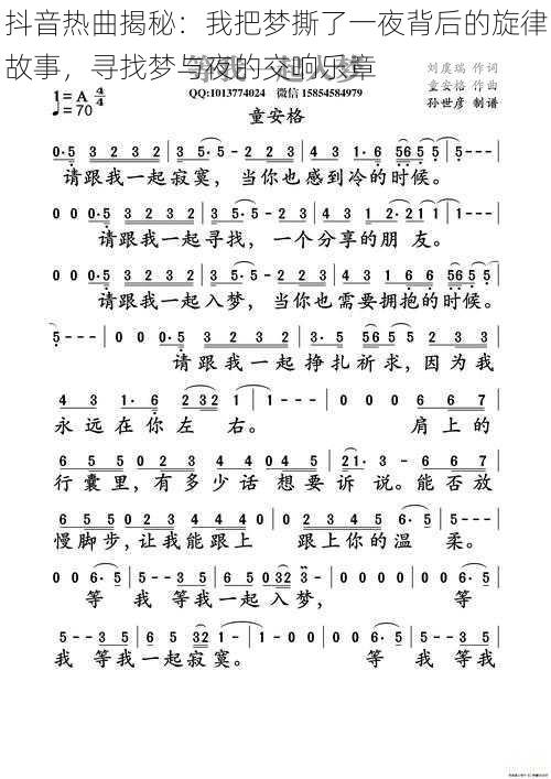 抖音热曲揭秘:我把梦撕了一夜背后的旋律故事,寻找梦与夜的交响乐章