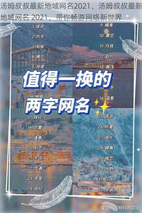 汤姆叔叔最新地域网名2021、汤姆叔叔最新地域网名 2021,带你畅游网络新世界