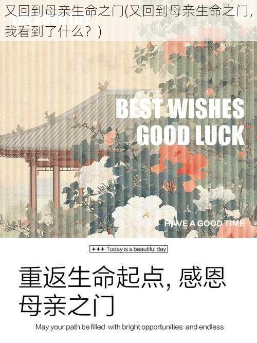 又回到母亲生命之门(又回到母亲生命之门,我看到了什么?)
