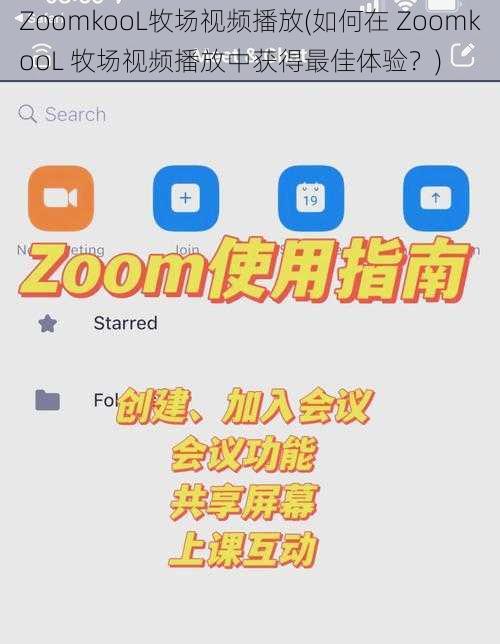 ZoomkooL牧场视频播放(如何在 ZoomkooL 牧场视频播放中获得最佳体验?)