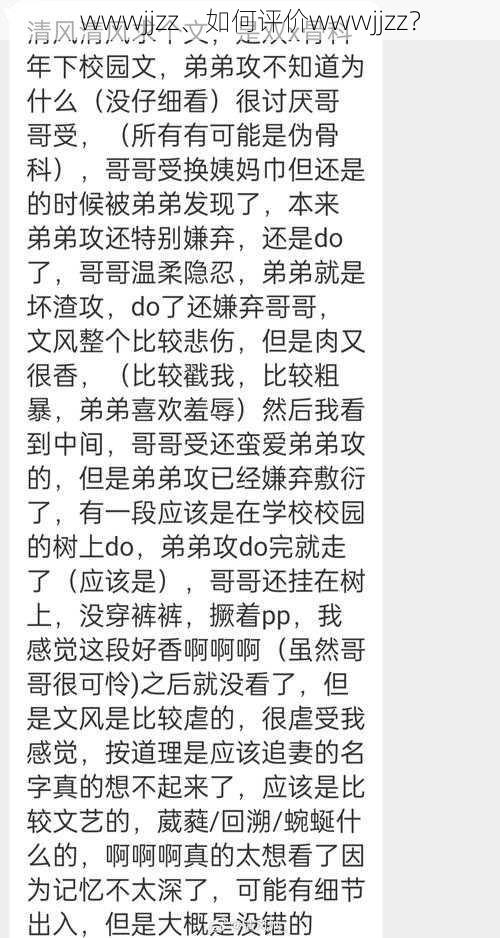 wwwjjzz、如何评价wwwjjzz?