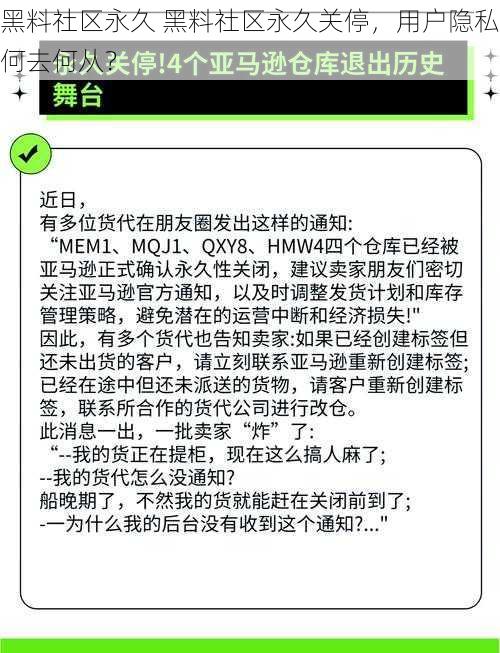 黑料社区永久 黑料社区永久关停,用户隐私何去何从?