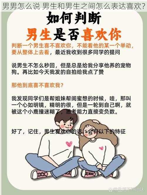男男怎么说 男生和男生之间怎么表达喜欢?