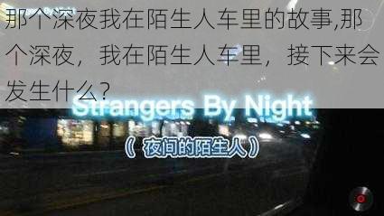那个深夜我在陌生人车里的故事,那个深夜,我在陌生人车里,接下来会发生什么?