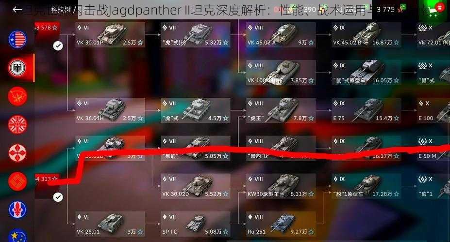 坦克世界闪击战Jagdpanther II坦克深度解析:性能、战术运用与实战指南