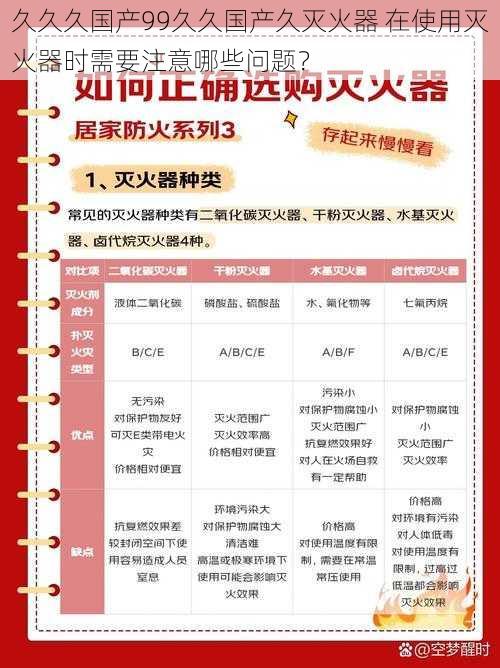 久久久国产99久久国产久灭火器 在使用灭火器时需要注意哪些问题?