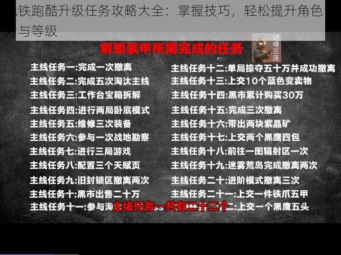 地铁跑酷升级任务攻略大全:掌握技巧,轻松提升角色能力与等级