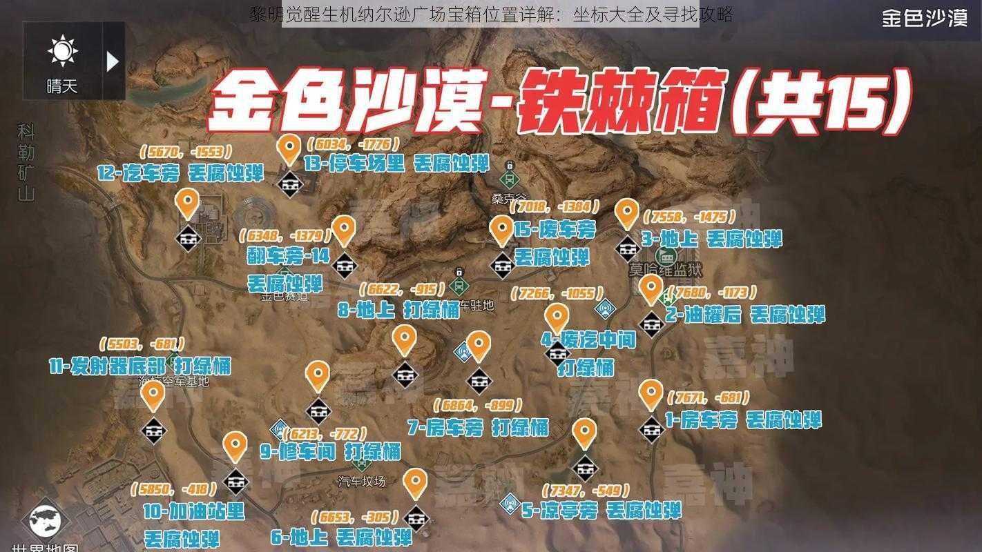 黎明觉醒生机纳尔逊广场宝箱位置详解:坐标大全及寻找攻略
