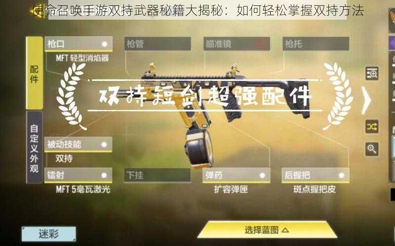 使命召唤手游双持武器秘籍大揭秘:如何轻松掌握双持方法