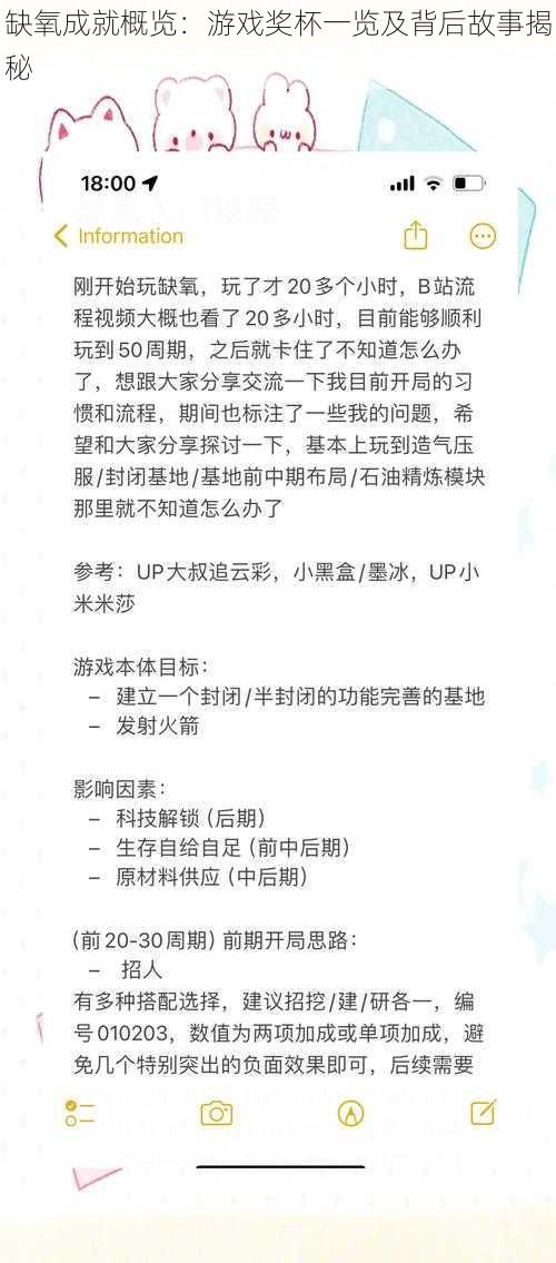 缺氧成就概览:游戏奖杯一览及背后故事揭秘