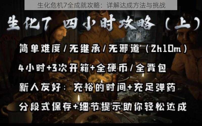 生化危机7全成就攻略:详解达成方法与挑战