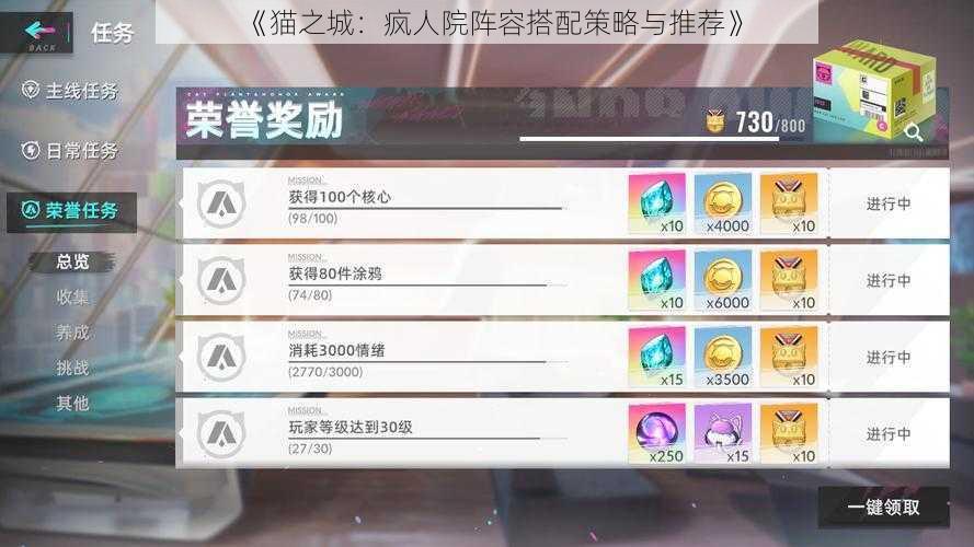 《猫之城:疯人院阵容搭配策略与推荐》