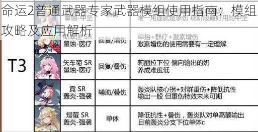 命运2普通武器专家武器模组使用指南:模组攻略及应用解析
