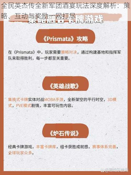全民英杰传全新军团酒宴玩法深度解析:策略、互动与奖励一网打尽