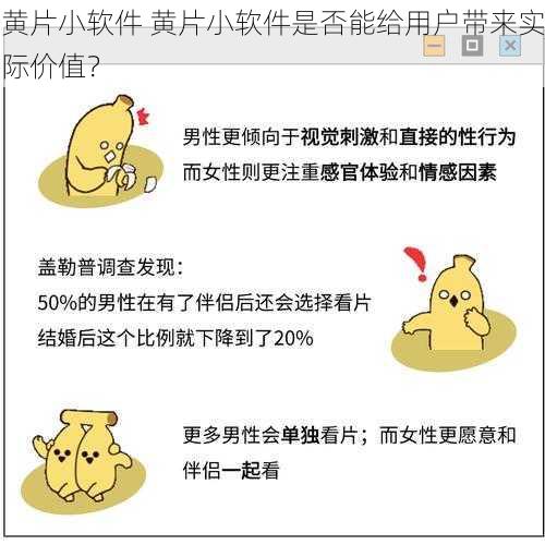 黄片小软件 黄片小软件是否能给用户带来实际价值?