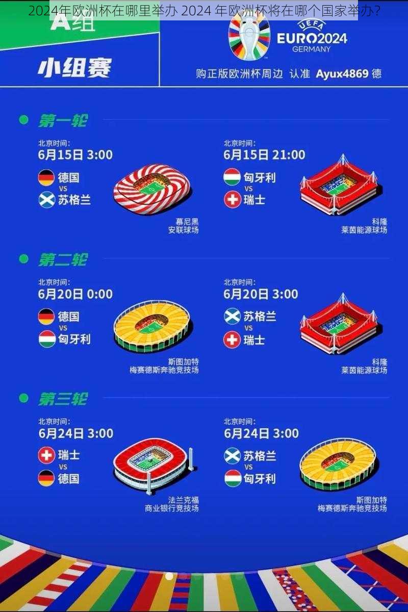 2024年欧洲杯在哪里举办 2024 年欧洲杯将在哪个国家举办?