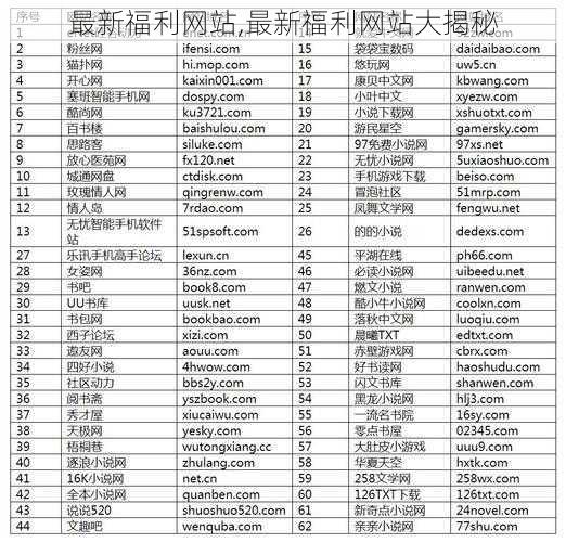 最新福利网站,最新福利网站大揭秘
