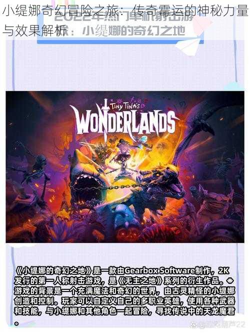 小缇娜奇幻冒险之旅:传奇霉运的神秘力量与效果解析
