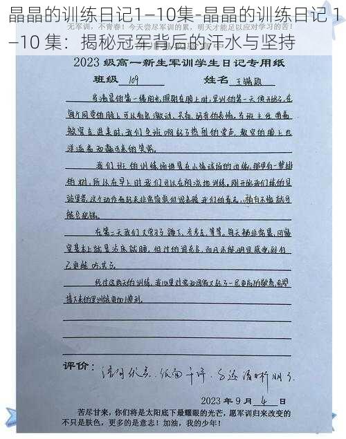 晶晶的训练日记1—10集-晶晶的训练日记 1—10 集:揭秘冠军背后的汗水与坚持