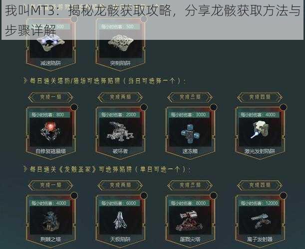 我叫MT3:揭秘龙骸获取攻略,分享龙骸获取方法与步骤详解