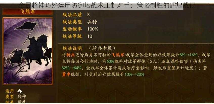 全民超神巧妙运用防御塔战术压制对手:策略制胜的辉煌战记