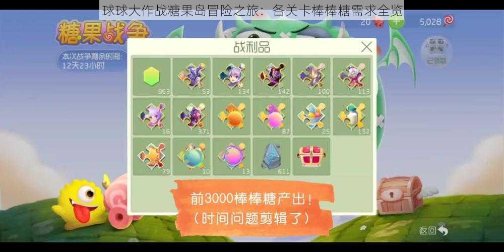 球球大作战糖果岛冒险之旅:各关卡棒棒糖需求全览