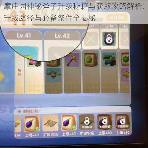 摩庄园神秘斧子升级秘籍与获取攻略解析:升级路径与必备条件全揭秘