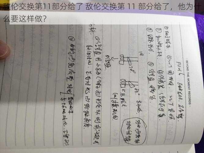 敌伦交换第11部分给了 敌伦交换第 11 部分给了,他为什么要这样做?
