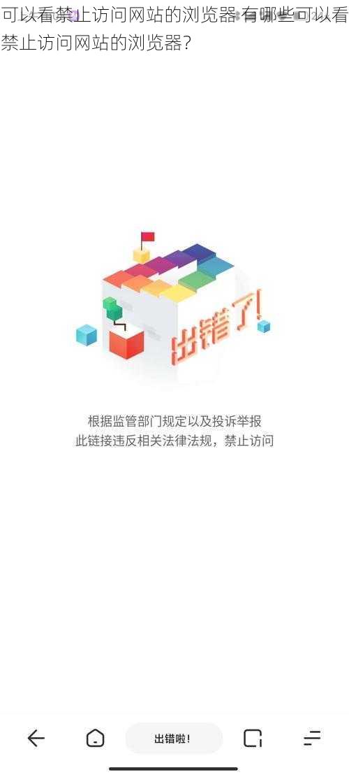 可以看禁止访问网站的浏览器 有哪些可以看禁止访问网站的浏览器?