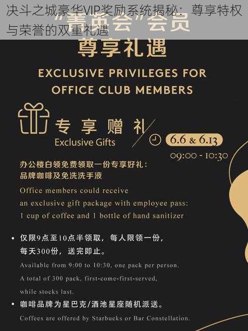 决斗之城豪华VIP奖励系统揭秘:尊享特权与荣誉的双重礼遇
