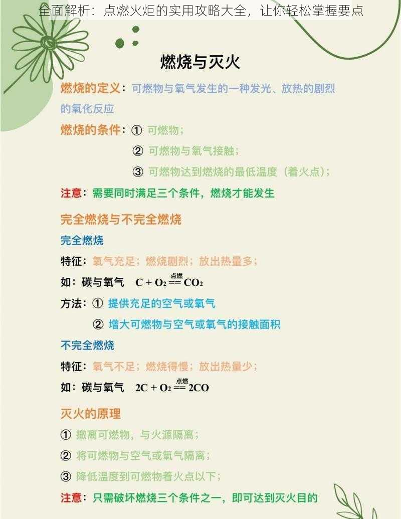 全面解析:点燃火炬的实用攻略大全,让你轻松掌握要点