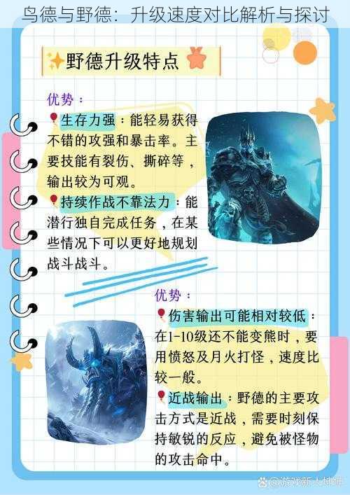 鸟德与野德:升级速度对比解析与探讨