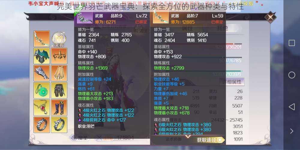 完美世界羽芒武器宝典:探索全方位的武器种类与特性