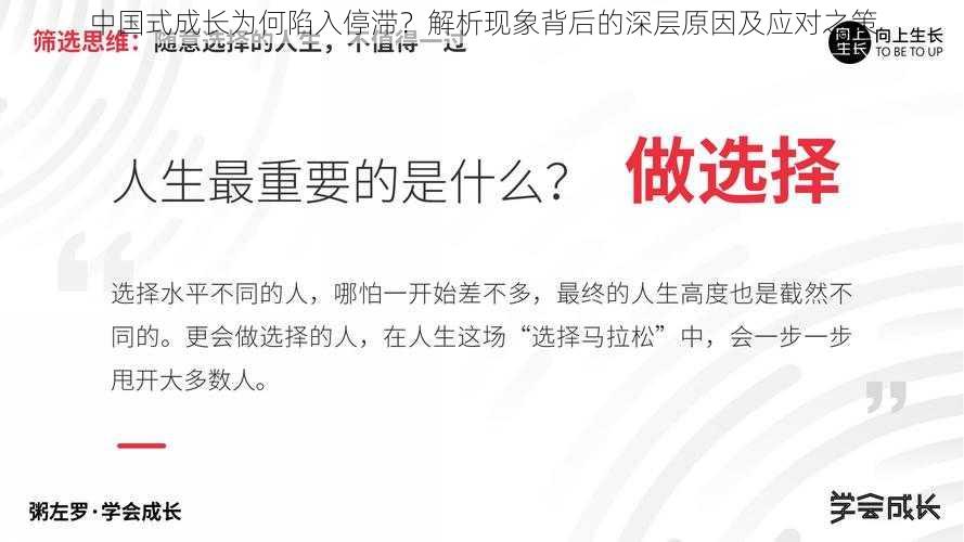 中国式成长为何陷入停滞?解析现象背后的深层原因及应对之策
