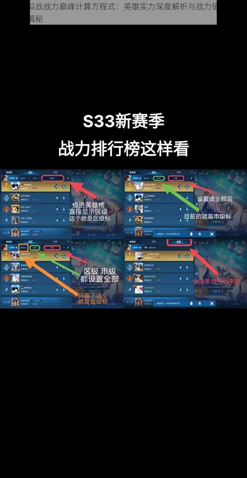 梦幻模拟战战力巅峰计算方程式:英雄实力深度解析与战力值精准评估公式揭秘