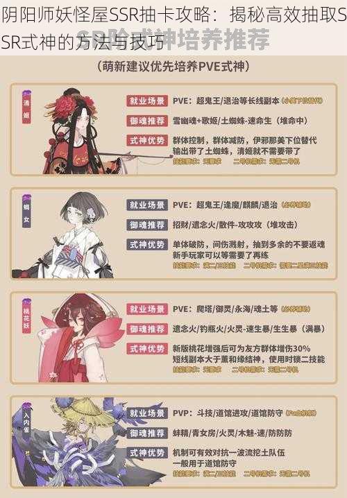 阴阳师妖怪屋SSR抽卡攻略:揭秘高效抽取SSR式神的方法与技巧