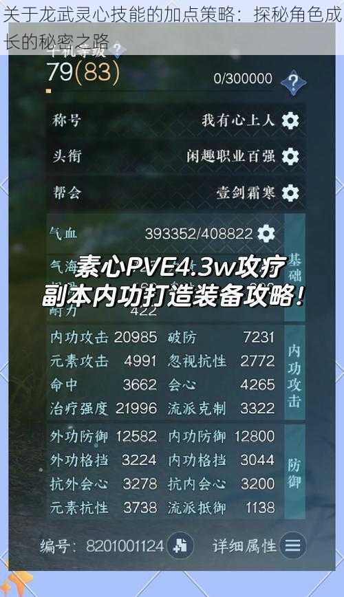 关于龙武灵心技能的加点策略:探秘角色成长的秘密之路