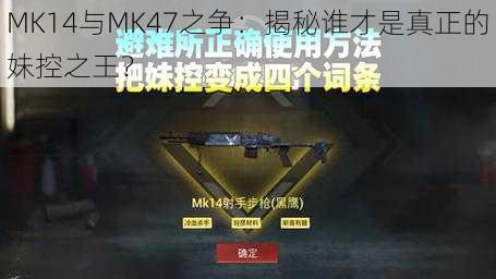 MK14与MK47之争:揭秘谁才是真正的妹控之王?