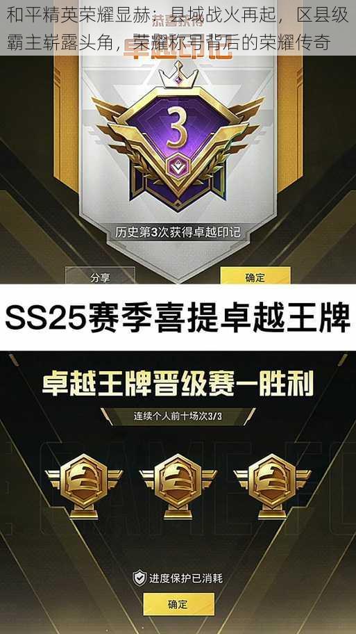 和平精英荣耀显赫：县域战火再起，区县级霸主崭露头角，荣耀称号背后的荣耀传奇