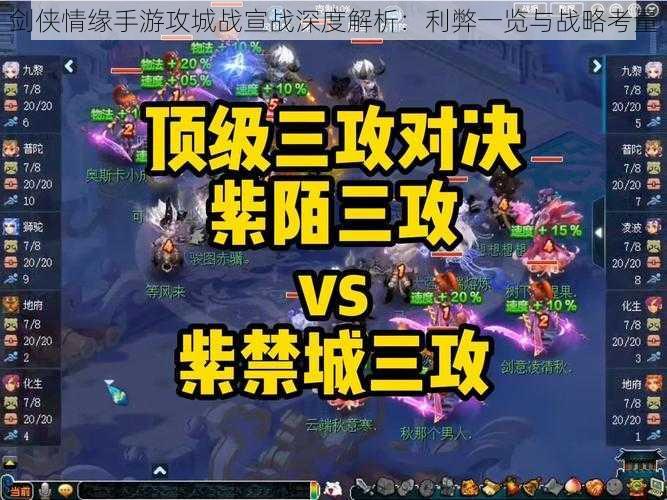 剑侠情缘手游攻城战宣战深度解析:利弊一览与战略考量