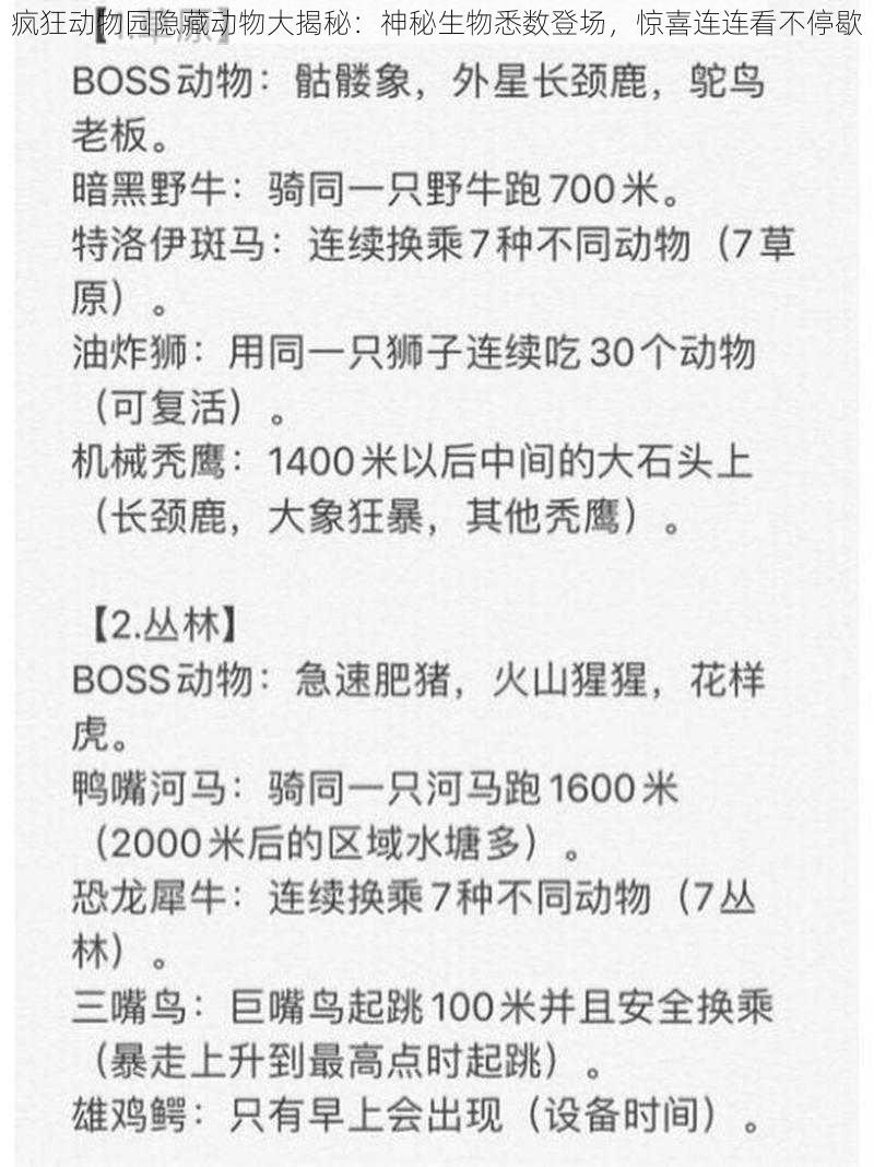 疯狂动物园隐藏动物大揭秘:神秘生物悉数登场,惊喜连连看不停歇