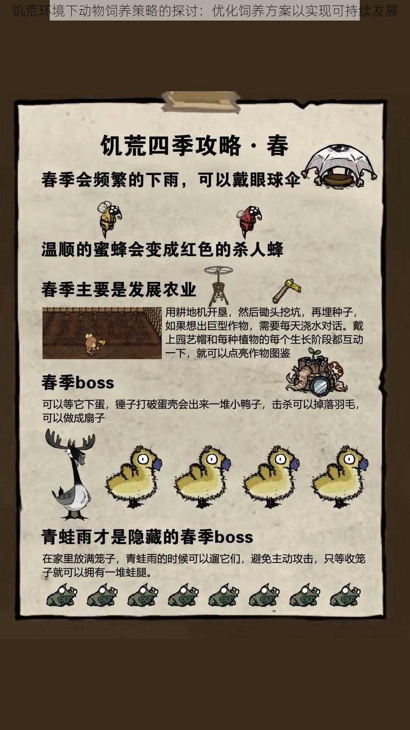 饥荒环境下动物饲养策略的探讨:优化饲养方案以实现可持续发展