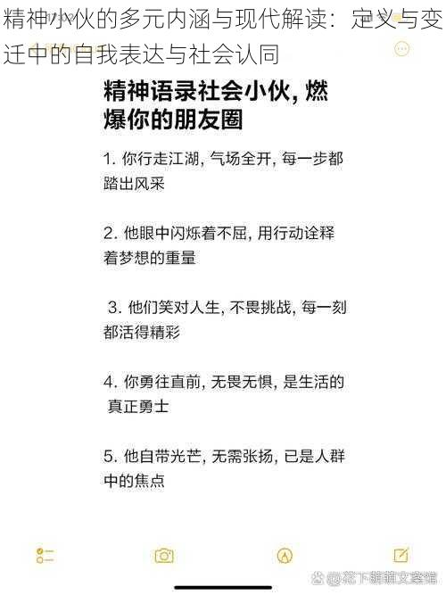 精神小伙的多元内涵与现代解读:定义与变迁中的自我表达与社会认同